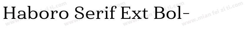 Haboro Serif Ext Bol字体转换